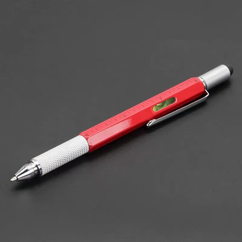 Multifunctional  Capacitive Pen with Screwdriver Ruler Level gauge Refillable Ballpoint Pencil Multi Tools