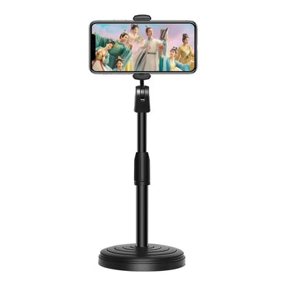 Desktop Stand and Cell Phone Holder, sturdy base with flexible Bracket. 