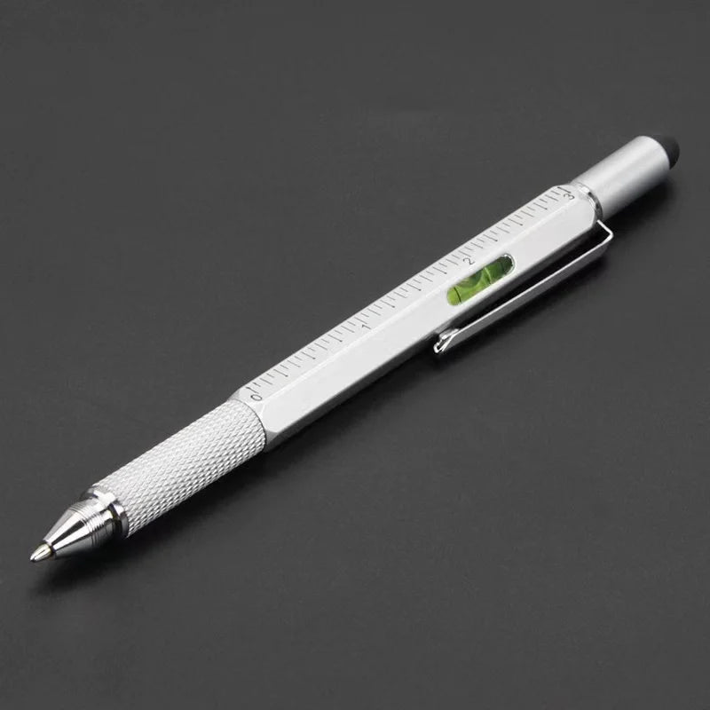 Multifunctional  Capacitive Pen with Screwdriver Ruler Level gauge Refillable Ballpoint Pencil Multi Tools