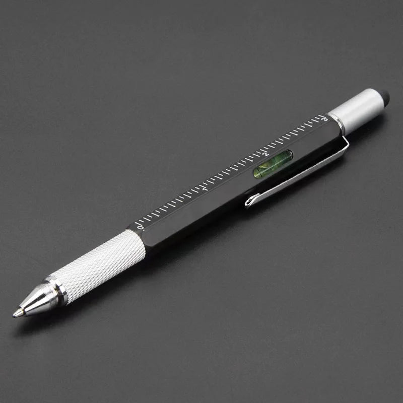 Multifunctional  Capacitive Pen with Screwdriver Ruler Level gauge Refillable Ballpoint Pencil Multi Tools